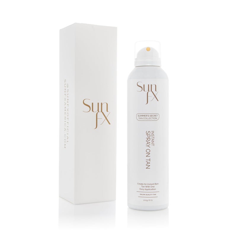 SunFX Summer's Secret Instant Self-Tanning Spray â€“ Medium-Dark, 8oz | Streak-Free, Fast-Drying, Long-Lasting Self Tanner for a Natural Bronzed Glow - Image 1